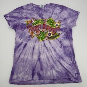 Jimmy Buffett 2014 This One's For You Tour Purple Tie Dye Women's T-Shirt Large